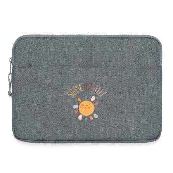 Sun for all – Good mood, positivity - Laptop bag 15" - heather grey - Front