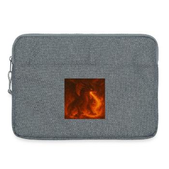 Feuerdrache in leuchtenden Flammen - Laptoptasche 15" - Grau meliert - Vorne