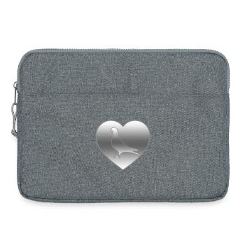 Tauben - Laptoptasche 15" - Grau meliert - Vorne