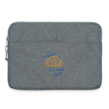 Ein Croissant bitte - Laptoptasche 15" - Grau meliert - Vorne