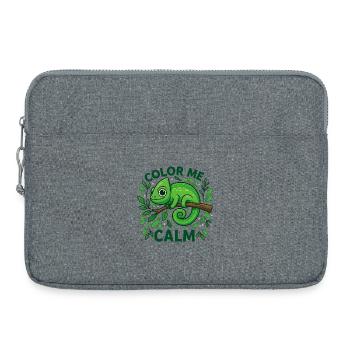 A calm chameleon - Laptop bag 15" - heather grey - Front