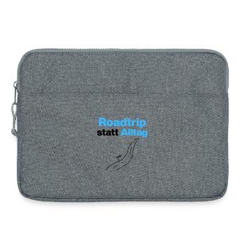 Road trip instead of everyday life - Get out into the adventure - Laptop bag 15" - heather grey - Front