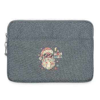 Techno Disco Santa Claus Disco Ball Funny - Laptop bag 15" - heather grey - Front