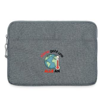 Le climat nous concerne tous. Agissez maintenant, Avenir maintenant - Sacoche pour ordinateur portable 15 pouces - gris chiné - Devant