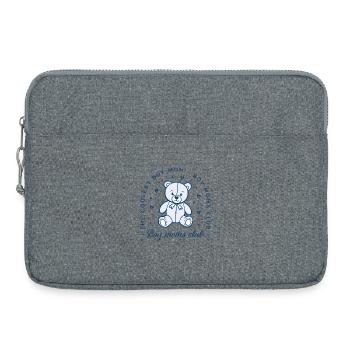 Club des mamans garçons, esthétique bleue mignonne - Sacoche pour ordinateur portable 15 pouces - gris chiné - Devant