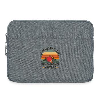 Ping-Pong Vintage Crépuscule - Sacoche pour ordinateur portable 15 pouces - gris chiné - Devant