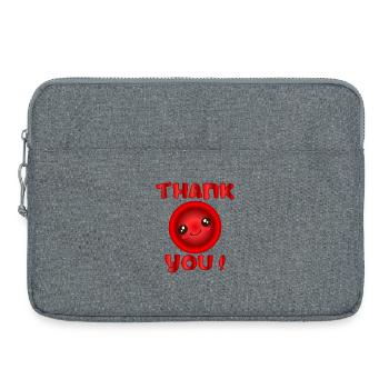 Thank You Blood Donation - Laptop bag 15" - heather grey - Front