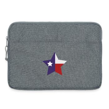 Drapeau de l’Étoile du Texas - Sacoche pour ordinateur portable 15 pouces - gris chiné - Devant