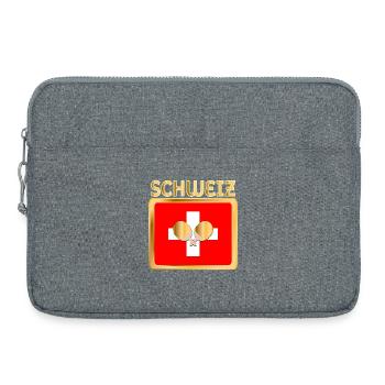 Tennis de table suisse - Sacoche pour ordinateur portable 15 pouces - gris chiné - Devant