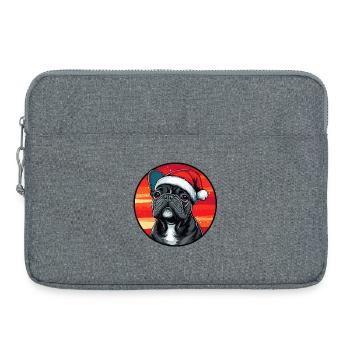 Look Hiver du Carlin du Père Noël - Sacoche pour ordinateur portable 15 pouces - gris chiné - Devant