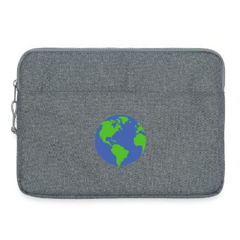 Planet Erde - Laptoptasche 15" - Grau meliert - Vorne