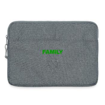 Famille – Ensemble, nous sommes forts, la force familiale - Sacoche pour ordinateur portable 15 pouces - gris chiné - Devant