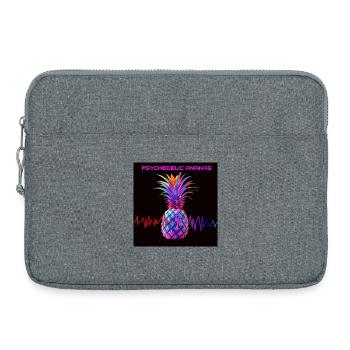 Psychedelischer Ananas Neonprint - Laptoptasche 15" - Grau meliert - Vorne