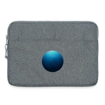 Cercle Océan en Vagues Bleues - Sacoche pour ordinateur portable 15 pouces - gris chiné - Devant