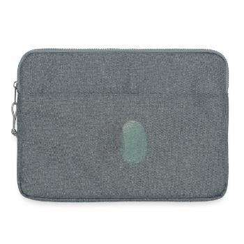 Fingerabdruck & Baumringe – Natur Identität - Laptoptasche 15" - Grau meliert - Vorne