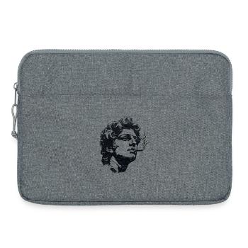 Antike Statue raucht Zigarette – Dark Art - Laptoptasche 15" - Grau meliert - Vorne