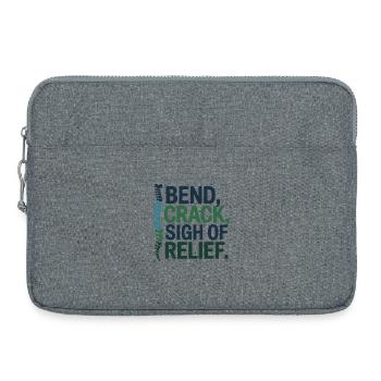 Chiropractor Bend Crack Sigh Of Relief  - Laptop bag 15" - heather grey - Front
