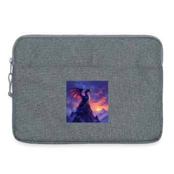 Dragon au coucher du soleil - Sacoche pour ordinateur portable 15 pouces - gris chiné - Devant