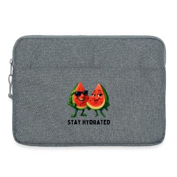 Duo pastèque au soleil - Sacoche pour ordinateur portable 15 pouces - gris chiné - Devant
