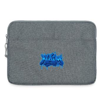 Graffiti  NAIM Prénom cadeau idéal imprimable sur  - Sacoche pour ordinateur portable 15 pouces - gris chiné - Devant