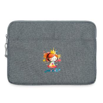 Colorful Princess Watercolors - Laptop bag 15" - heather grey - Front