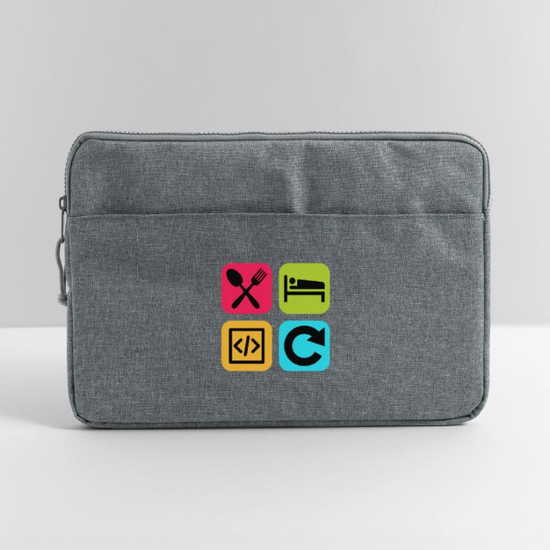 Eat Sleep Code Repeat Funny Quote Dev Laptop bag 15"