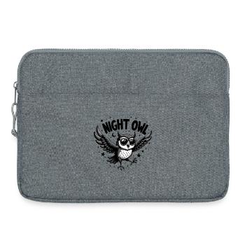 Night Owl Eule mit Sonnenbrille - Laptoptasche 15" - Grau meliert - Vorne