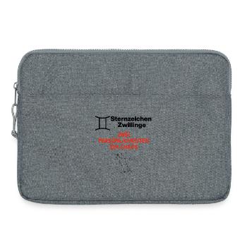 Zodiac Gemini Chaos Edition, Birthday - Laptop bag 15" - heather grey - Front