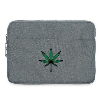 Cannabis / Marijuana / Hemp Leaf (2C) - Laptop bag 15" - heather grey - Front