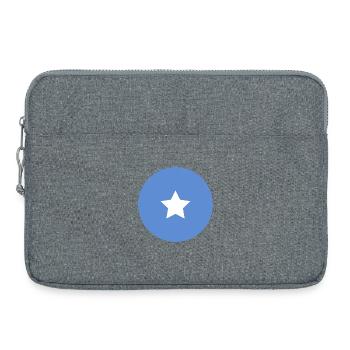 Somalia round flag - Laptop bag 15" - heather grey - Front