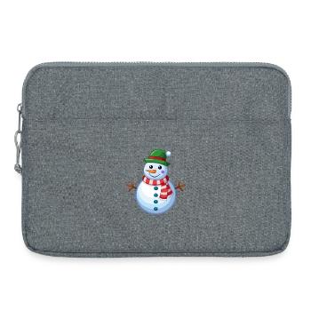 Bonhomme de neige - Sacoche pour ordinateur portable 15 pouces - gris chiné - Devant