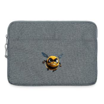 Wuetende_Hummel_Comic_3D_Wut_Insekt_Design - Sacoche pour ordinateur portable 15 pouces - gris chiné - Devant