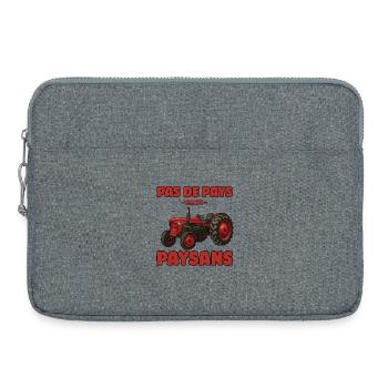 Tracteur Rouge: Paysans en Action - Sacoche pour ordinateur portable 15 pouces - gris chiné - Devant
