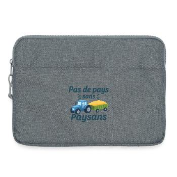 Pas de pays sans Paysans - Sacoche pour ordinateur portable 15 pouces - gris chiné - Devant