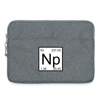 Art Minimal Élémentaire du Neptunium - Sacoche pour ordinateur portable 15 pouces - gris chiné - Devant