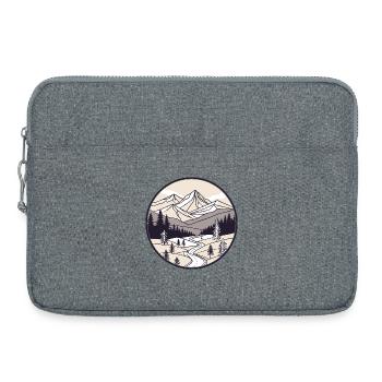 Mountains and Pines Circle - Laptop bag 15" - heather grey - Front
