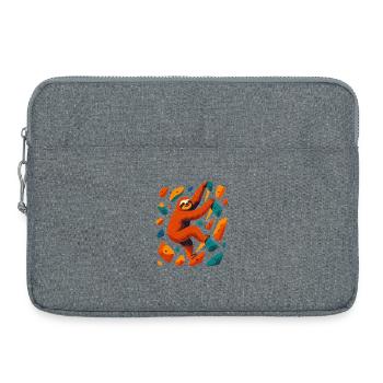 Bouldern Faultier Klettern Halle Geschenk - Laptoptasche 15" - Grau meliert - Vorne