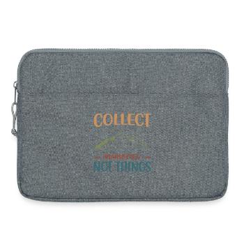 Berge – Sammle Erinnerungen, nicht Dinge - Laptoptasche 15" - Grau meliert - Vorne