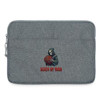 Death by Yarn Grim Reaper - Laptoptasche 15" - Grau meliert - Vorne