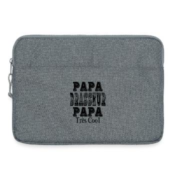 Papa Brasseur Papa Très Cool - Sacoche pour ordinateur portable 15 pouces - gris chiné - Devant