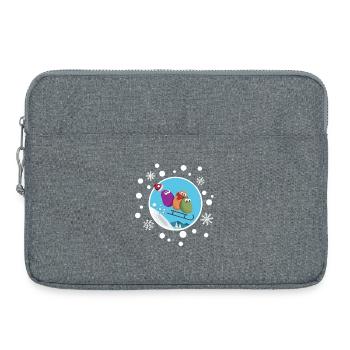 Winter Sledging Humor Thrills and Magic - Laptop bag 15" - heather grey - Front