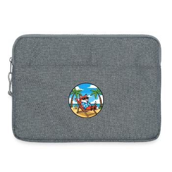 Cool Fox Beach Vacation Summer Vibes - Laptop bag 15" - heather grey - Front