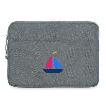 Voilier - Sacoche pour ordinateur portable 15 pouces - gris chiné - Devant