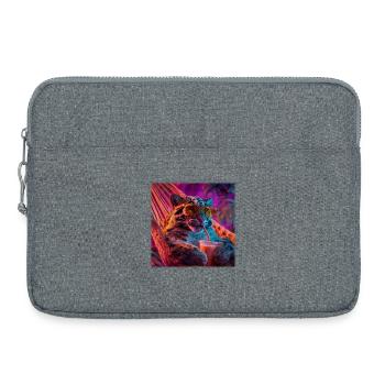 Chilliger Leopard Hängematte Neon Style - Laptoptasche 15" - Grau meliert - Vorne