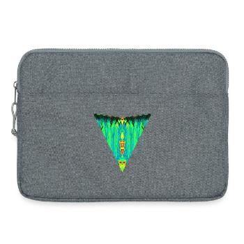 Totem Numérique, Gardien Néon, Bête de Symétrie - Sacoche pour ordinateur portable 15 pouces - gris chiné - Devant