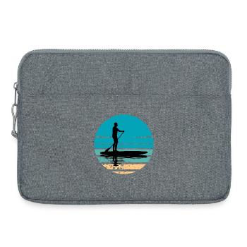 paddle ambiance marine style rétro - Sacoche pour ordinateur portable 15 pouces - gris chiné - Devant