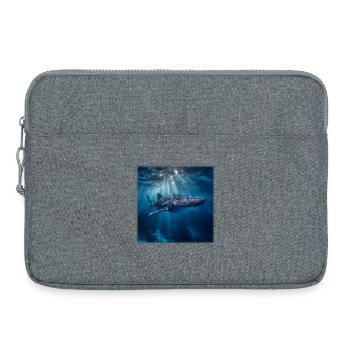 Whale shark in the ocean sea creatures design nature - Laptop bag 15" - heather grey - Front