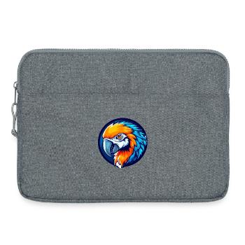Tropical Parrot Esports Mascot Logo - Laptop bag 15" - heather grey - Front