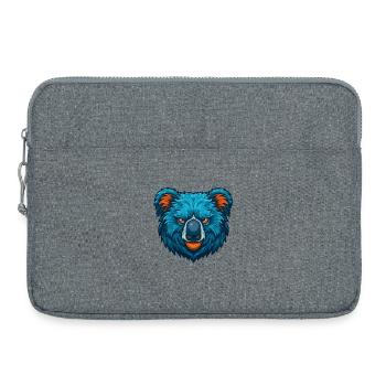 Logo de la mascotte Fierce Koala Esports - Sacoche pour ordinateur portable 15 pouces - gris chiné - Devant