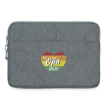 Tick Tack Opa 2026 werdender Uropa 2026 retro - Laptoptasche 15" - Grau meliert - Vorne
